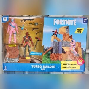 New Fortnite Turbo Builder Set, Rabbit Raider, Vertex, 89 Piece Set, Box Damaged